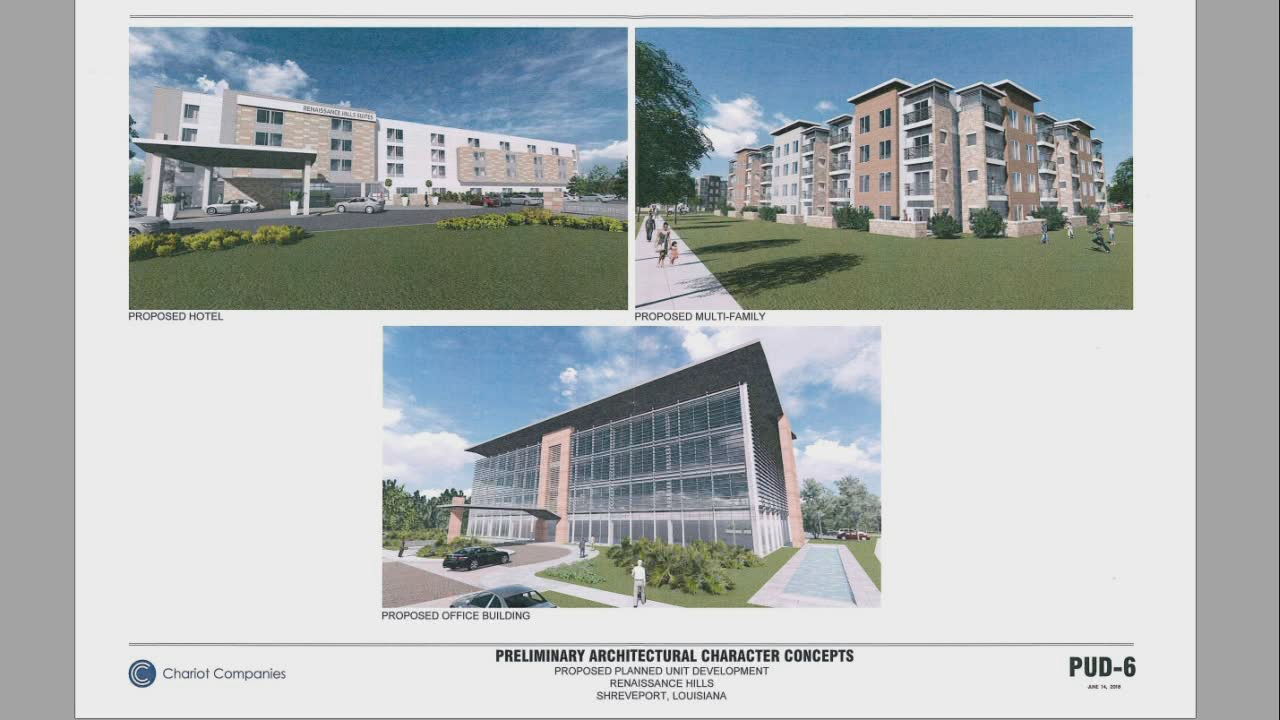 Architect's renderings of Renaissance Hills buildings